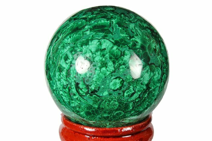 Polished Malachite Sphere - Congo #131844